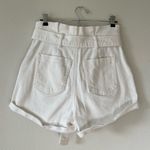 Chelsea and Violet  Paperbag Waist Tie Belt High Rise Stretch Denim Shorts Photo 3