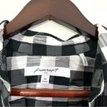 Foxcroft  NYC Germaine Crinkle Buffalo Plaid Black and White Shirt Photo 4
