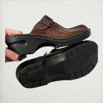 EastLand Women's Mae Brown Leather Slip on Clogs with Buckle 6M Comfort Mules Photo 5