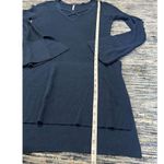 Free People  Navy Blue Criss Cross Tunic Sweater Side Slit Women's size S Photo 8