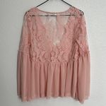 Altar'd State Blush Rosemary Lace Tunic Top Size Small Photo 5