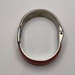 Gucci Leather G Logo Hinged Cuff Bracelet - Orange - Preowned Photo 3