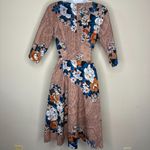 NWOT LAMiU Womens 1950's Retro Rockabilly Dress in Floral Light Brown Size Large Tan Photo 3