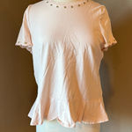 Kate Spade Blush Eyelet Ruffle Top Large Photo 0