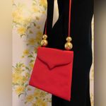 Paloma Picasso vintage shoulder evening bag in red / gold Photo 4