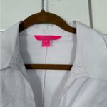 Lilly Pulitzer  100% cotton collar frill sleeves white top Photo 4