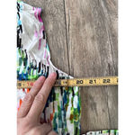 Jams World Women's Paisley Rain print V-Neckline Single Tier Ruffle Dress Size L Photo 7