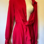 Elegant Red Long Sleeve Dress Size 0 Photo 7