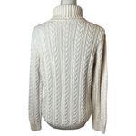 Coldwater Creek Croft & Barrow Ivory Cable Knit Turtleneck Scandi Fisherman Sweater Size Large Photo 3