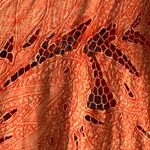 Indah Womens Crochet Top Sz S/M Orange Butterfly Cut Out Boho Photo 3