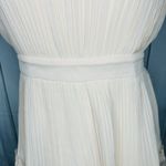 Just Me NWT  Women's Pink Lace Ruffle Tiered Boho Sleeveless Pleated Dress Size M Photo 5