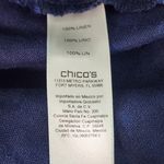 Navy Linen Jacket Size Medium Chico's Navy Cropped Jacket Photo 6