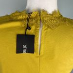 ZARA NWT  Yellow Guipure Lace Dress Keyhole Back Rope Lace Size S Photo 8