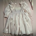 Selkie DaVinci Puff pink and white bow dress Size M Photo 0