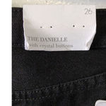 We Wore What The Danielle Crystal Straight Jeans Black 26 NEW FLAWED Photo 5