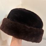 1960’s Fur Cavanagh Hats New York Vintage Pillbox Hat – Quilted Satin (LARGE) Brown Photo 3