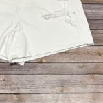 American Eagle  White Distressed Cut Off High Waisted Mom Shorts NWT 16 Stretch Photo 1