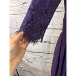 Women's Dainty Jewells Purple Lace Long Sleeve Modest Dress M Size M Photo 7