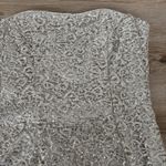 Jessica McClintock  Sequin Mini Dress Size 6 Lace Strapless Formal Prom Tube VTG Photo 1