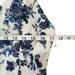 En Saison A Sight To See Peplum Midi Dress Womens L Navy Blue Floral Jacquard White Size L Photo 11