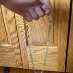 Layered Paper Clip Necklace Silver Photo 2