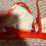 Solid & Striped The Morgan Scoop Neck Bikini Top Lipstick Red Gingham Size Small Photo 4