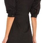 Lovers + Friends Blessed Dress Puff Sleeve Cotton Poplin Black Size Medium Photo 1