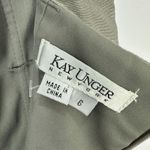 Kay Unger Strapless Metallic Dress 6 Sage Green Embellished Formal Cocktail Glam Photo 2