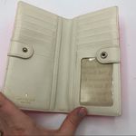 Kate Spade Pink Embossed Bow Wallet Snap Clutch Patent Leather Shiny Bag Photo 3