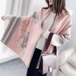 Pink Horse Cashmere Scarf Photo 1