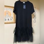 Ella Black Tulle Hem Dress NWT Size M Photo 6