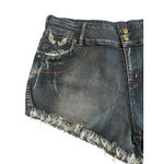 Romwe Denim Shorts Womens Size 3XL Fallen Angel Embroidered Cut Off Jean Shorts Photo 1
