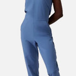 Athleta  Brooklyn Jumpsuit Sleeveless Stretch Cottage Blue‎ Size 2 Photo 0