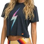 Aviator Nation BOLT BOYFRIEND TEE - RAINBOW PINK Photo 0