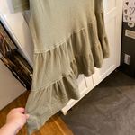 Free People Intimately  Fresh Take Nightie Fall Green Waffle Knit Tier Dress Photo 8