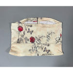 Tan Denim ‘Heartbreaker’ Floral Butterfly Zipper Photo 2