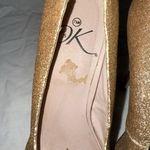 It's Ok Glitter Stiletto 5” High Heels Womens SZ 7.5 M Gold Platform Pumps Prom Photo 2