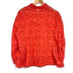 Ruby Road Orange Sheer Top Plus 20W Mother of Pearl Buttons 3/4 Roll Tab Fringe Photo 3