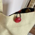 Tote Small Shoulder Bag Apples Canvas Lined Teacher School Gift Photo 1
