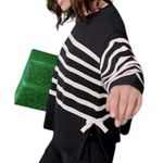 Kate Spade  NWT Size XL Black White Mariner Striped TWO PIECE Pajamas Lounge Set Photo 4