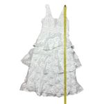 Lulus NWT  Exceptional Entrance White Sleeveless Tiered Rosette Midi Dress Size L Photo 5