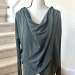 Athleta  Purana Wrap Bali Forest Green Hooded Sweatshirt Photo 0