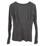 Lululemon  Long Sleeve V Neck Top Thumb Hole Heathered Gray AthleticSize 6‎ Photo 2