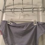 Xhilaration  Women's Navy Blue White Stripe Cheeky Bikini Bottom Size 2X Photo 13