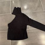 Black One Shoulder Turtleneck Sweater Size M Photo 1