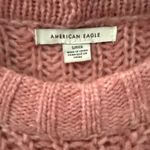 American Eagle  Oversized Chunky Knit Crewneck‎ Sweater Pink Size Small Photo 7