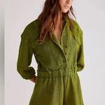 Free People NWOT Ryan Romper in sea serpent Photo 0