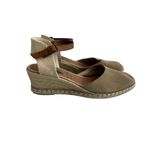 Verbenas Malena Serraje Piedra Wedges Closed Toe Neutral Beige Size 9.5 Women's Tan Photo 4