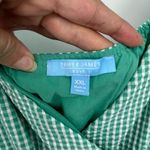 Draper James RSVP Gingham Dress Sz 2XL Cottagecore Surplice Western Puff Sleeve Green Photo 9