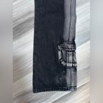 Romwe NWT Black Distressed Grunge Women’s Punk Buckle Cargo Wide Leg Y2K Pants Photo 4